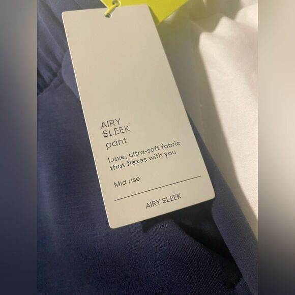 All in Motion Navy Blue Airy Sleek Wide Leg Pants pull on oversize trouser 10-12 - Picture 7 of 12